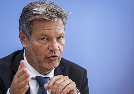 Vicekancléř a ministr hospodářství za Zelené Robert Habeck (9. října 2024)