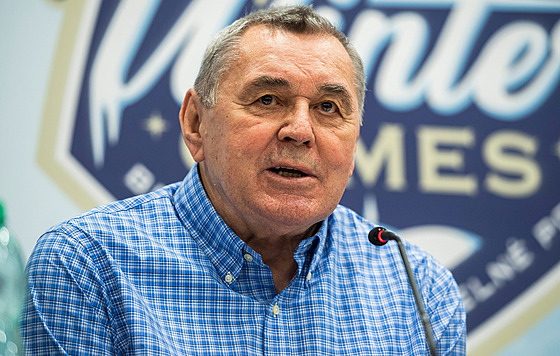 Václav Nedomanský na tiskové konferenci Winter Games v Bratislav�.