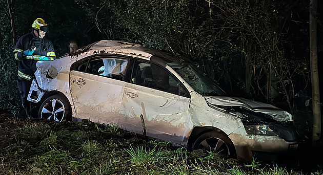 Auto s mladistvými narazilo do stromu. Řidič zemřel, čtyři pasažéři jsou zranění