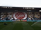 Slavistické choreo ped zaátkem utkání se Spartou