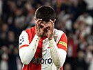 Gesto Christose Zafeiris po druhém gólu Slavie v derby se Spartou.