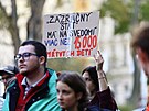 V Brn� se ve st�edu 9. ��jna 2024 konala demonstrace proti nekritick� podpo�e...