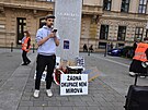 V Brn� se ve st�edu 9. ��jna 2024 konala demonstrace proti nekritick� podpo�e...