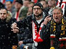 Rozzuen fanouci Slavie v zvru utkn Evropsk ligy proti Ajaxu. Nelbilo...