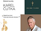Ve v�ku 74 let dnes zem�el genetik, gynekolog a porodn�k Karel �utka, kter� se...