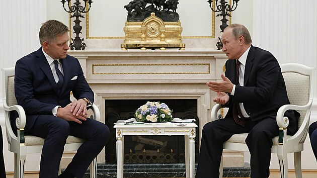 Fico na n�v�t�v� rusk�ho prezidenta Vladimira Putina v Moskv�. (25. srpna 2016)