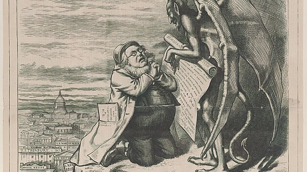 Thomas Nast: Horace Greeley a Satan (18. srpna 1872)