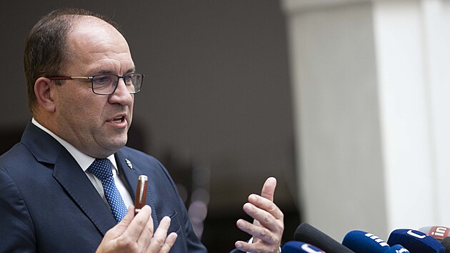 Tiskov� konference ministra zem�d�lstv� Marka V�born�ho (KDU-�SL). (3. ��jna 2024)