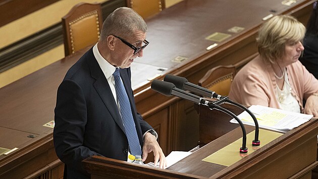 Andrej Babi� na mimo��dn� sch�zi Poslaneck� sn�movny k druh�mu �ten� vl�dn� d�chodov� novely a novely zvy�uj�c� rozhlasov� a televizn� poplatky. (2. ��jna 2024)