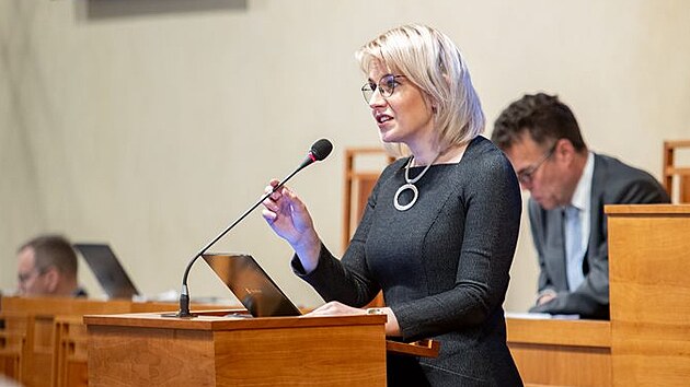 Poslankyn� TOP 09 Martina Ochodnick� h�jila v Sen�tu novelu z�kona o n�vykov�ch l�tk�ch.