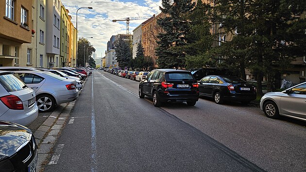 umavsk ulice v Brn, kudy by mohla vst nov tramvajov tra.