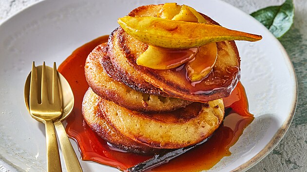 Lívance s karamelizovanými hrukami