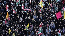 Vzpomínka na Hasana Nasralláha v centru Teheránu (30. záí 2024)