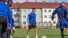 Filip Firbacher na tréninku Varnsdorfu.