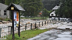 Lou�ná nad Desnou b�hem povodní v zá�í (15. zá�í 2024)