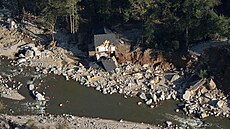 Hurikán Helene dosáhl i do seevrokarolínského Chimney Rock.
