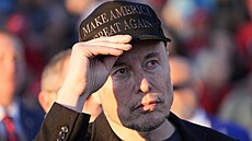 Elon Musk na mítinku Donalda Trumpa ve mst Butler (5. íjna 2024)