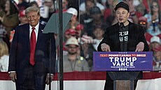 Elon Musk na mítinku Donalda Trumpa ve mst Butler (5. íjna 2024)