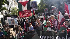 Tisíce lidí v sobotu vy�ly v Pa�í�i do ulic p�i propalestinských demonstracích,...