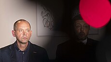 Premiér Petr Fiala a ministr pro místní rozvoj Petr Kulhánek