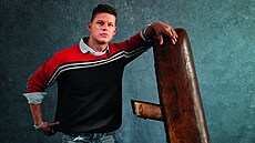 Kordista Jakub Jurka p�i focení pro Esquire