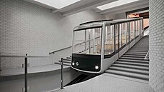 Vizualizace nové lanové dráhy na Pet�ín