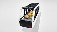 Model stavebnice inspirované lanovou dráhou na Pet�in.