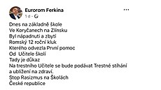 Vyjád�ení romského aktivisty