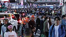 Halloween v tokijské �tvrti �ibuja (31. �íjna 2023)