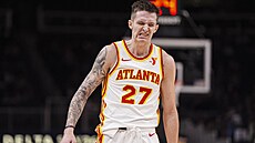 Vít Krej�í z Atlanty v p�ípravném duelu s Indianou.