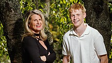 Kateina Nekolná a její syn Tomas Järvinen