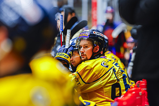 Zlínský Petr Holík b�hem zápasu proti Litom��icím