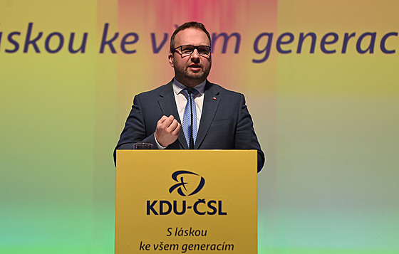 Ministr práce a sociálních v�cí Marian Jure�ka na volebním sjezdu KDU-�SL