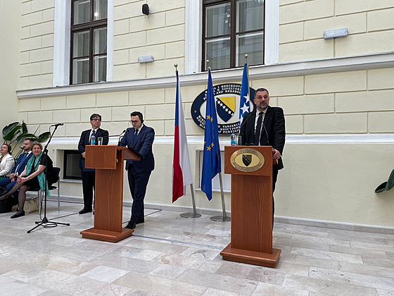 Tisková konference eského ministra zahranií Jana Lipavského s protjkem...