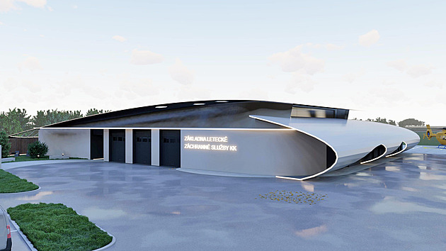 Vizualizace budoucí podoby základny letecké záchranné sluby Karlovarského...