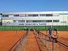 Tenisov kurty Tesly Brno u ulic Stedn, Rybnek a Stakova maj podle pln...