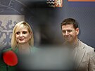 Hejtmanka St�edo�esk�ho kraje Petra Peckov� (STAN) a poslanec Jan Skope�ek...