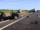 Nehoda kamion a osobnho auta na obchvatu Jarome (16. jna 2024)