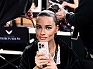 Adriana Lima v zákulisí p�ehlídky Victoria�s Secret v New Yorku (15. �íjna 2024)