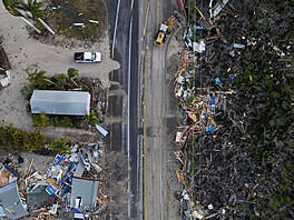 �kody po hurikánu Milton v Matlache na Florid� (10. �íjna 2024)