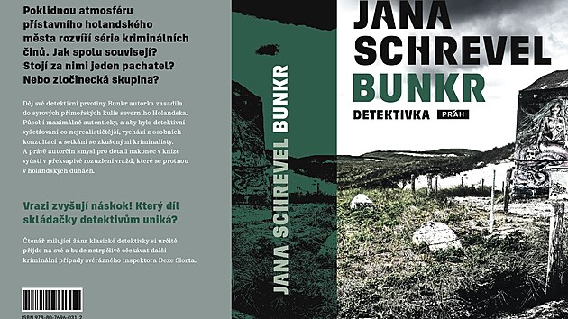 Oblka detektivky Bunkr, kterou napsala echoholadanka Jana Schrevel Truhlikov.