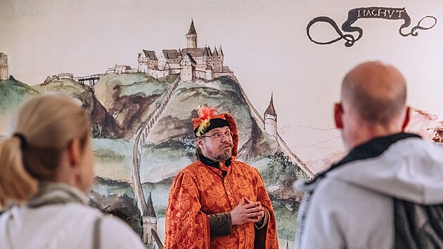 Kurtor vstavy Jan Tma, v pozad je zvten veduta Nchoda od Matthiase Gerunga z roku 1537.