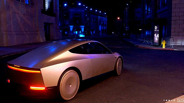 Robotaxi od Tesly na prezentaci v Los Angeles (10. jna 2024)