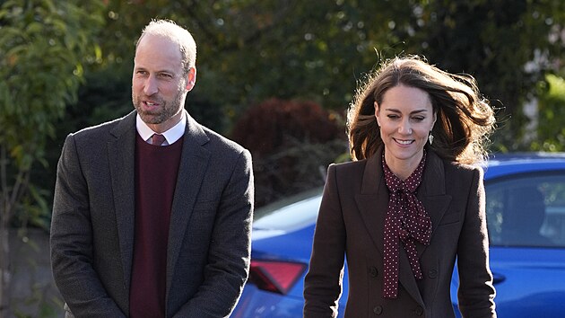 Princ William a princezna Kate na n�v�t�v� Southport Community Centre na setk�n� s rodinami t�� zabit�ch d�t� (10. ��jna 2024)