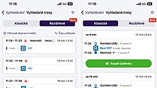 Roz�í�ená verze Líta�ky (obrázek vlevo) �íká, kdy má cestující vyrazit, aby po...