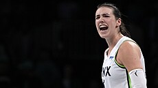 Bridget Carletonová z Minnesota Lynx bhem finále WNBA s New York Liberty.