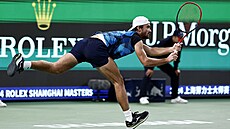 Tomá� Machá� b�hem semifinále na turnaji v �anghaji.