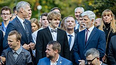 Prezident Petr Pavel se v Míovn Praského hradu setkal se sportovkynmi a...