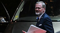 Petr Fiala p�i odjezdu ze summitu Evropské rady v Bruselu (17. �íjna 2024)