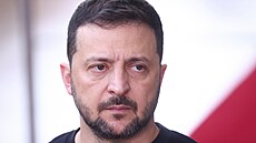 Ukrajinský prezident Volodymyr Zelenskyj ped zahájením summitu Evropské rady...
